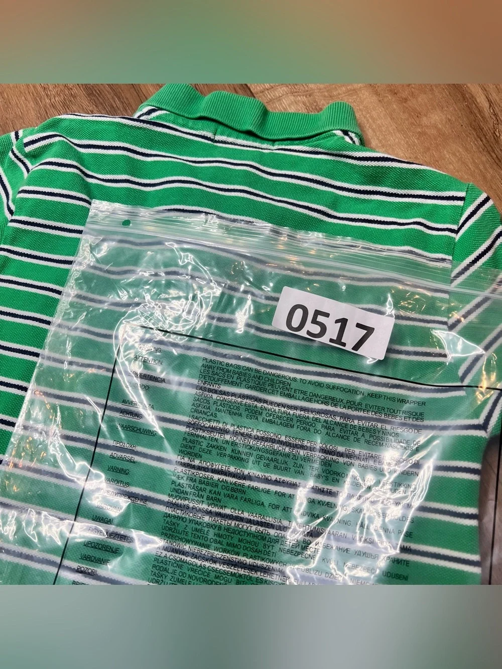Polo Ralph Lauren Golf Shirt Boys Small(8) Green Striped Cotton Pony Logo Tennis